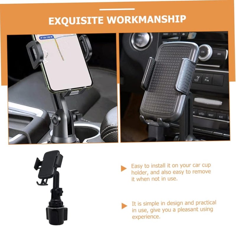 Universal Car Cup Holder Phone Mount Adjustable Base Compatible All Smartphones - Image 5